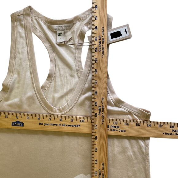 New Banana Republic Heritage Womens Shirt Small Ivory Tan Sleeveless Tank Top - Picture 8 of 8